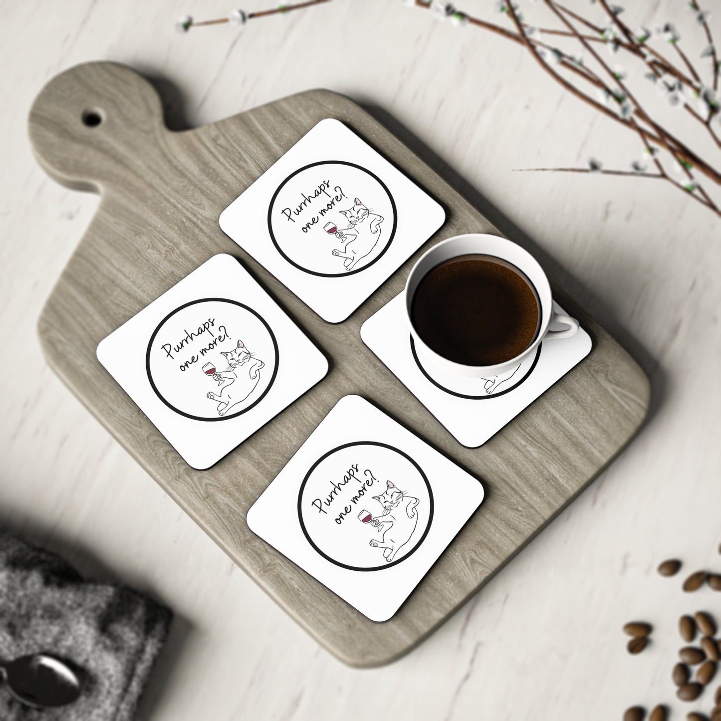 McCats Coasters - Purrhaps One More?