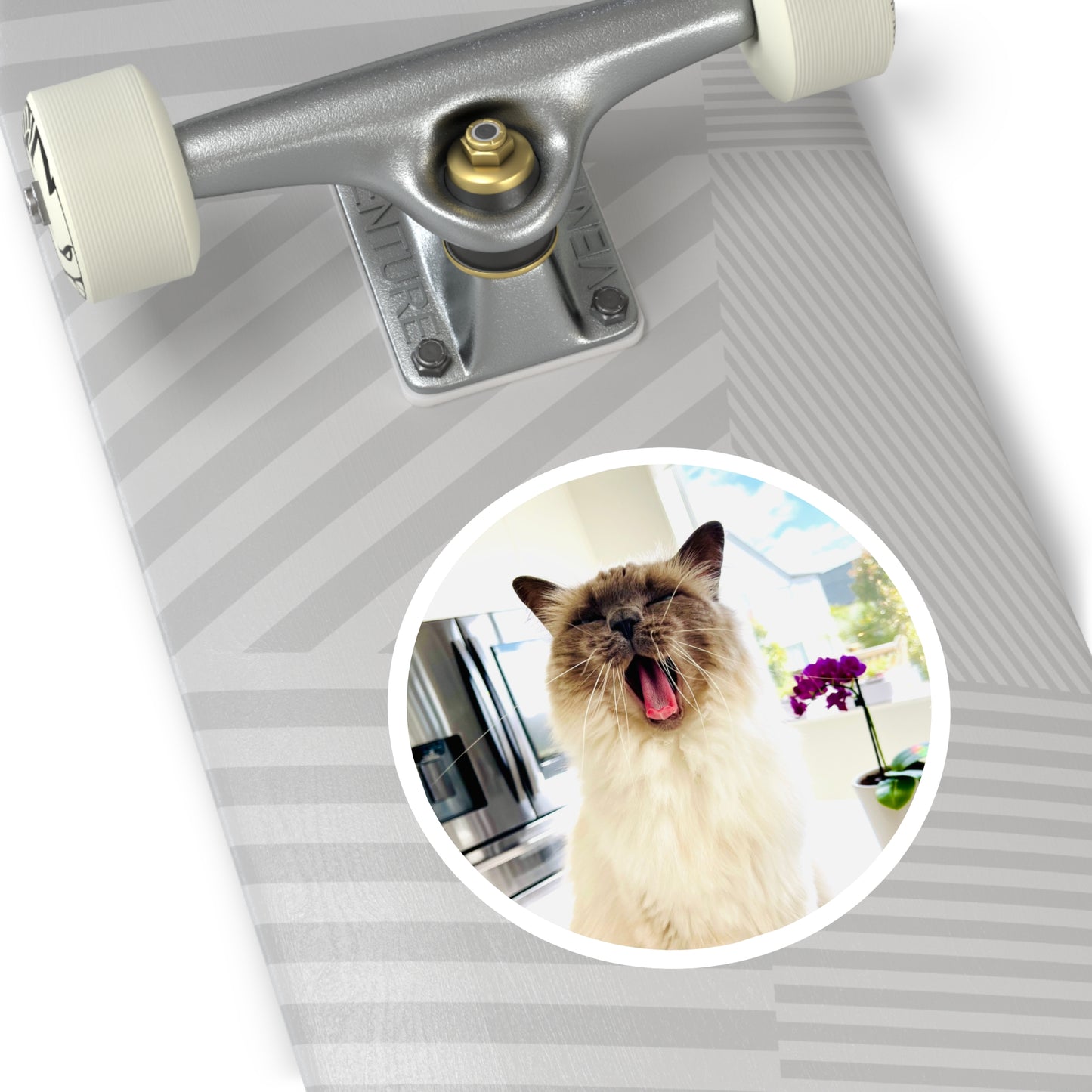 Lou McCat Round Sticker