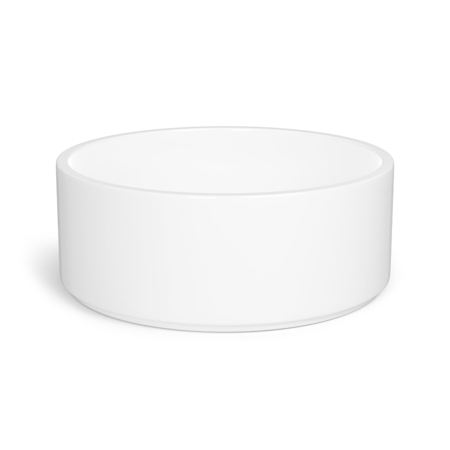Drama Dish – White Ceramic Pet Bowl