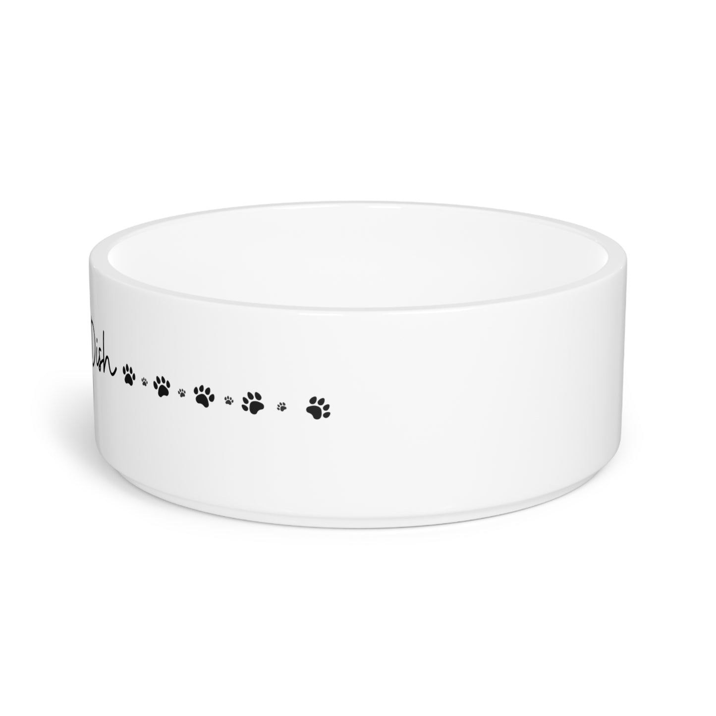 Drama Dish – White Ceramic Pet Bowl