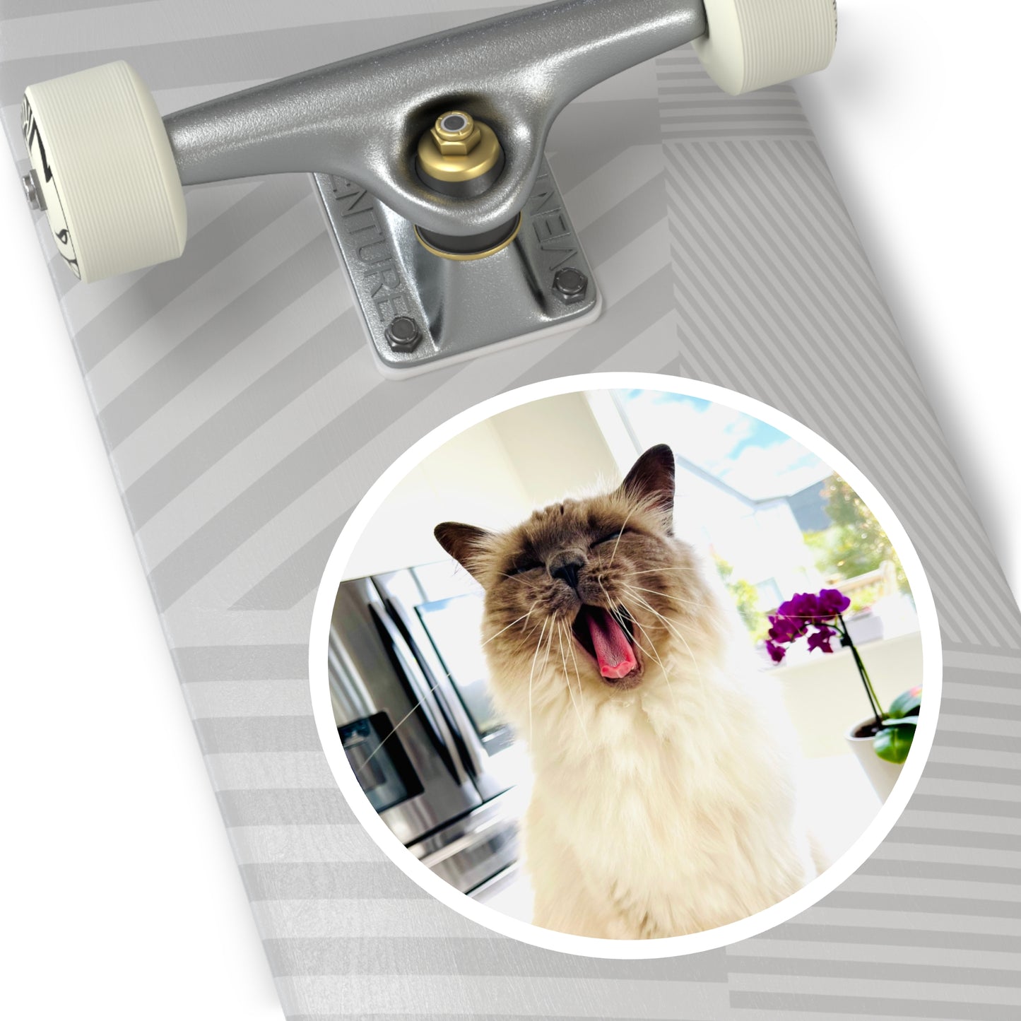 Lou McCat Round Sticker
