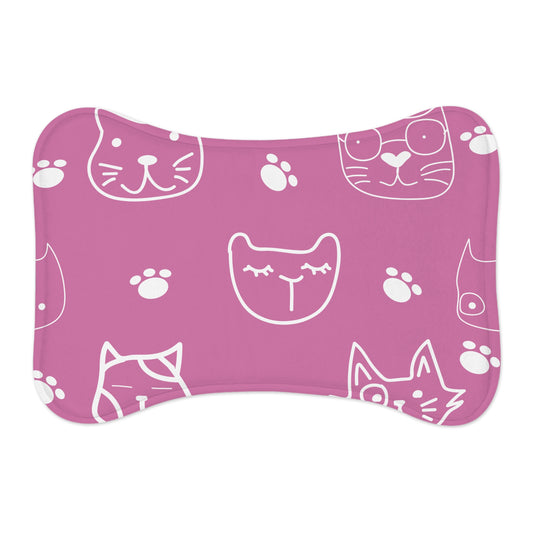 Purr-fectly Pink – Cat Print Feeding Mat