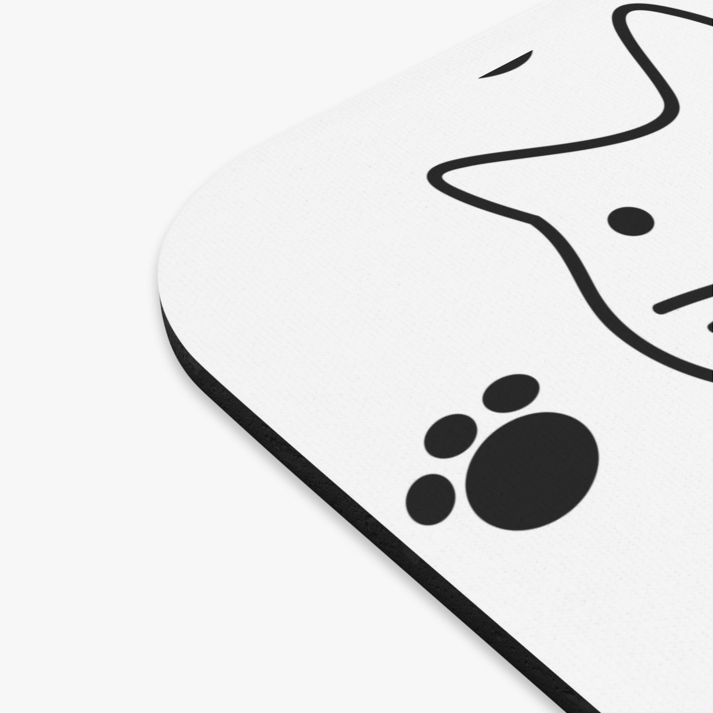 Purr & Click – White Cat Print Mouse Pad