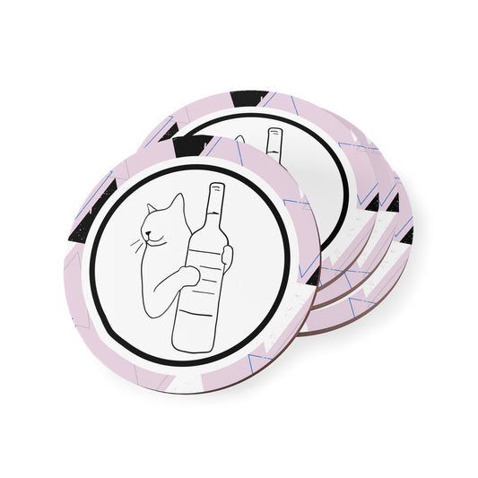 McCats Coasters - Paws Off My Pinot